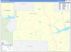 Van Buren County, AR Digital Map Basic Style
